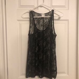 Black lace top